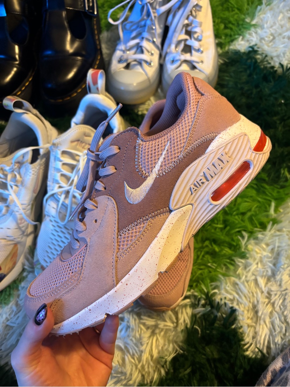 Nike Women’s Pink Mesh & Suede Air Max-Style Sneaker